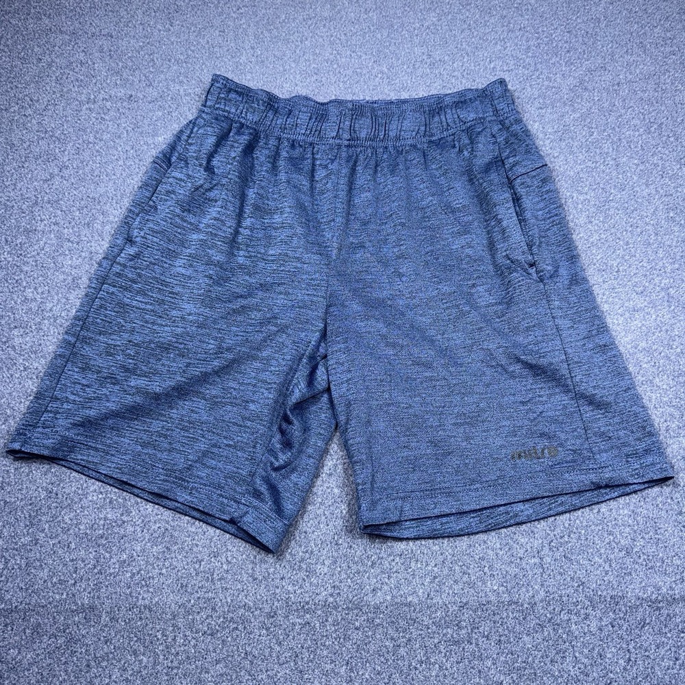 Mitre Mens Small Athletic Shorts BlueRunning Soccer Gym Workout Elastic Waist